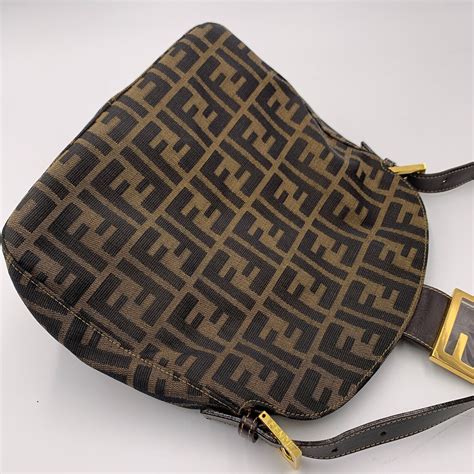 vintage fendi zucca shoulder bag